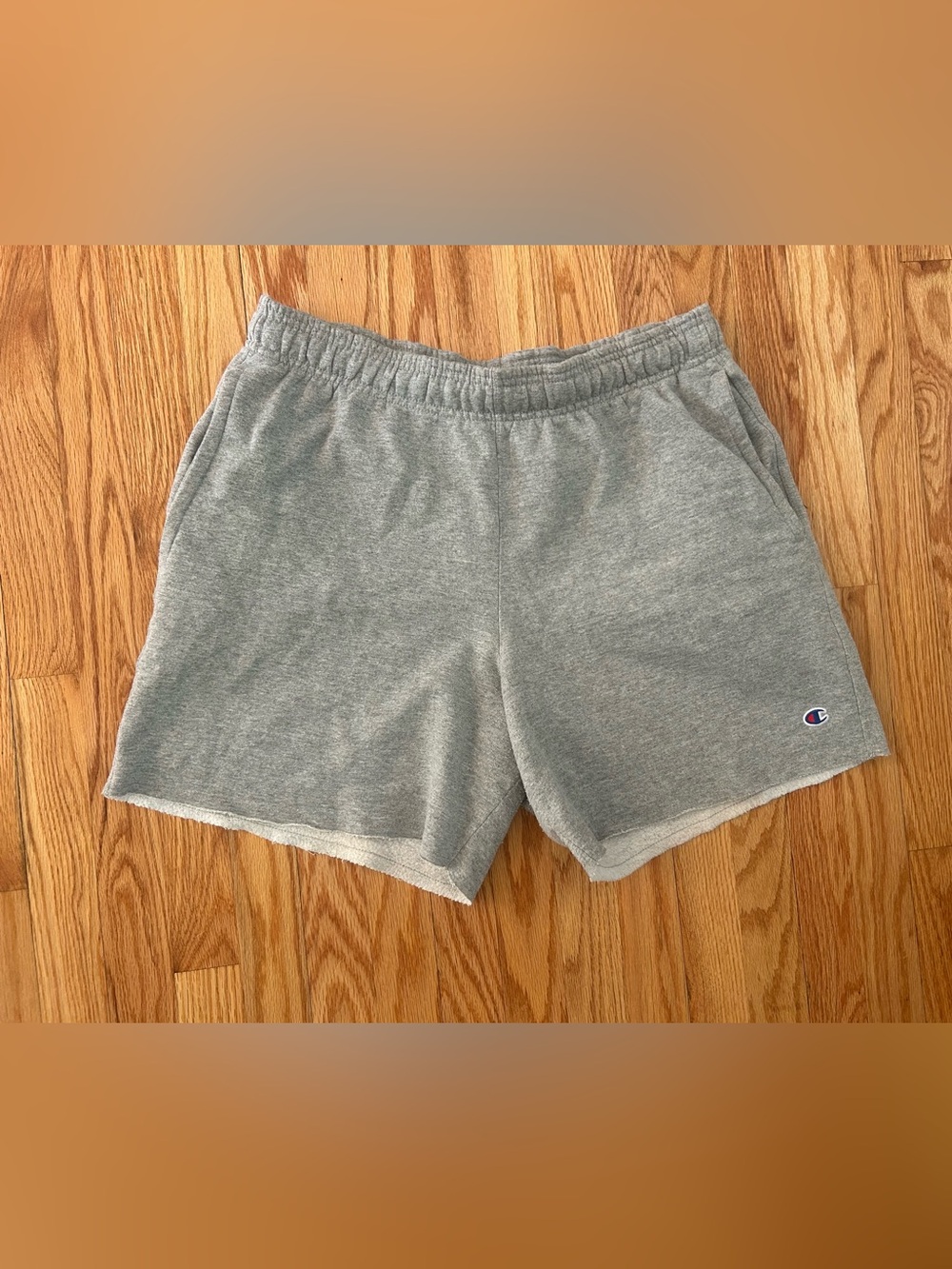 Champion Gray Men’s Athletic Shorts with Logo